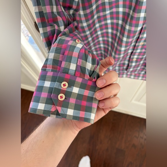 Peter Millar Plaid Button Down Shirt Size XL - Picture 2 of 7